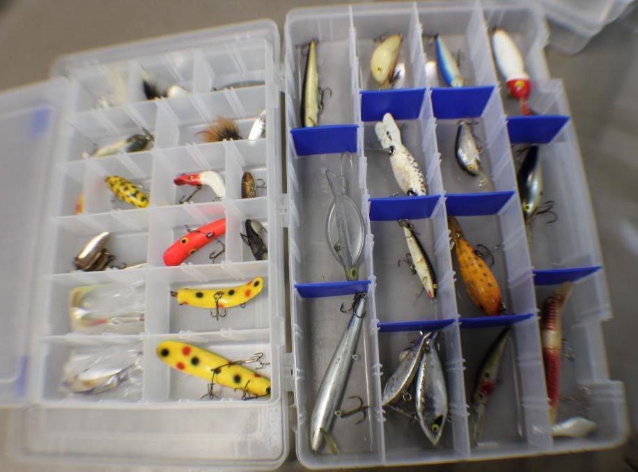 Approximately 31 Lures and Flashers in Organizing Boxes