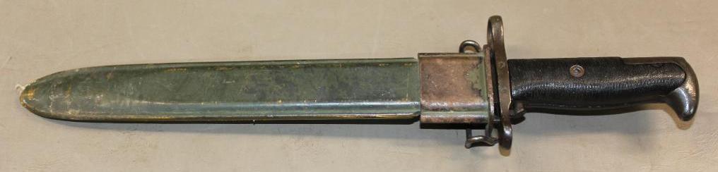 WWII PAL M1 Garand 10" Bayonet in Scabbard