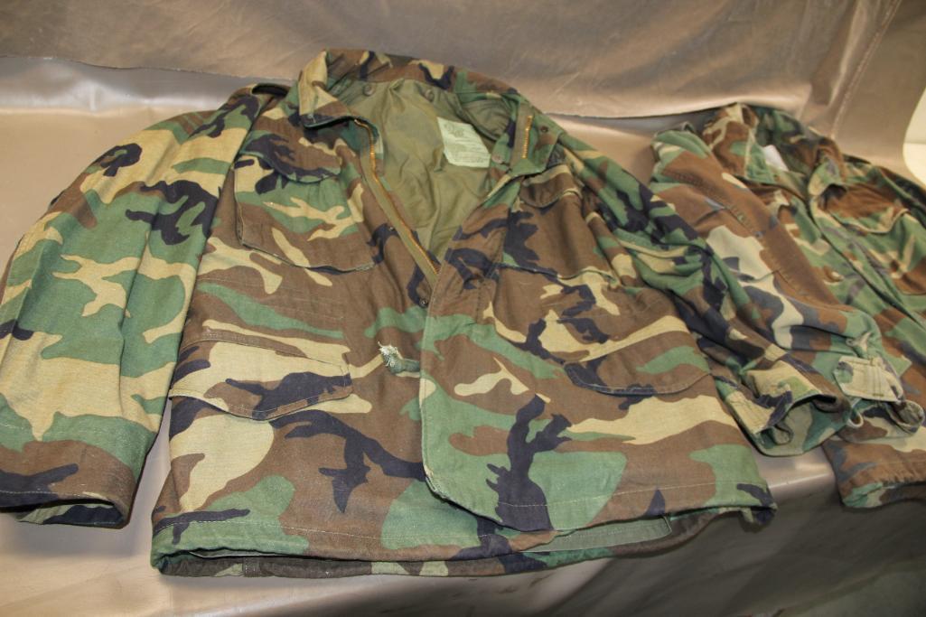 Two US Military Camo Cold Weather Coats