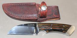 Beautiful Tom Barminksi Custom Knife in Pristine Condition with Sheath
