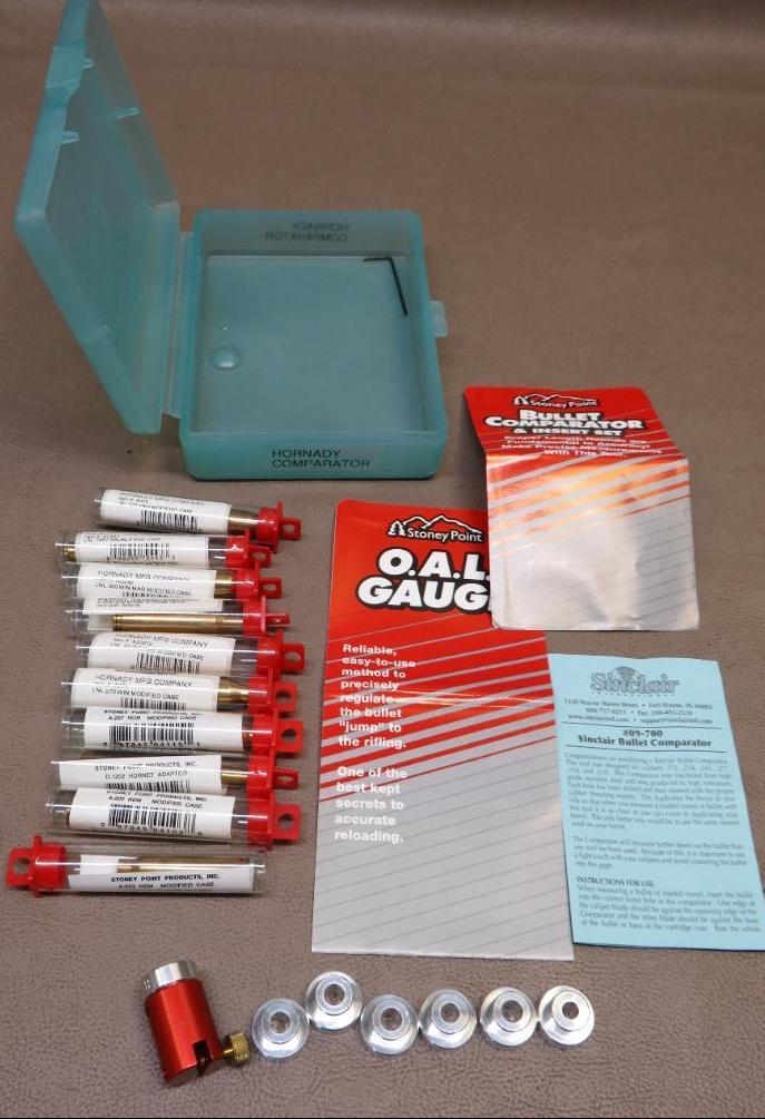 Stoney Point Bullet Comparator Set and OAL Modified Cartridge Bodies