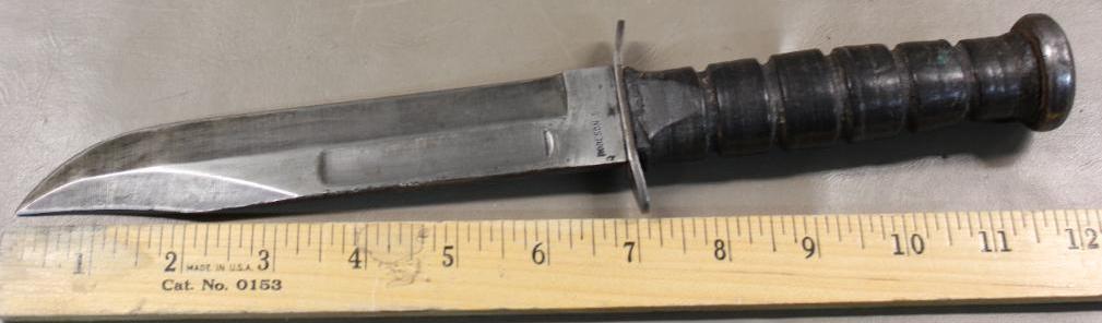 WWII Robeson ShurEdge US Navy Mark II Fight Knife in Scabbard