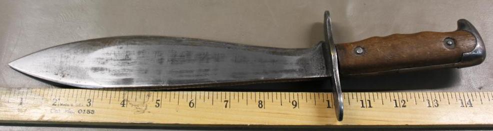 Large Plumb Bolo Knife with Scabbard