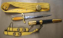 Soviet Navel Dagger in Scabbard with Belt and Harness