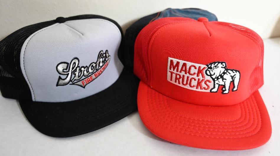 Mack Trucks - Stroh's Fire Brewed Vintage Snap Back Hats