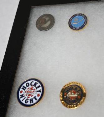 Twelve Hockey & Curling Collector Pins