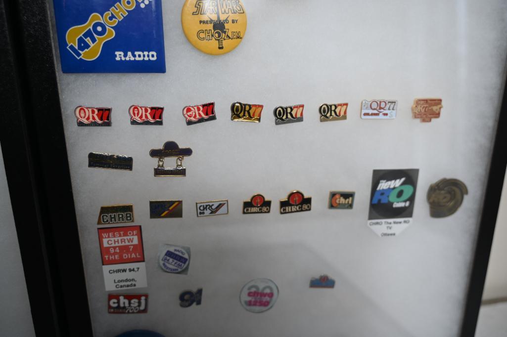 Radio Advertising Collector Pins Grouping