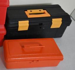Four Plastic Storage Boxes