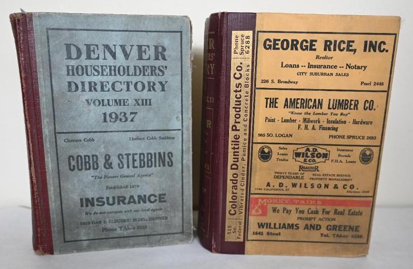 Two Denver Householders Directory Books