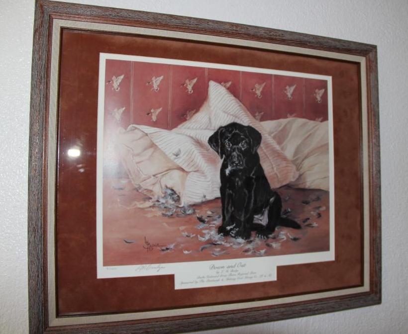Two Limited Edition Ducks Unlimited Dog-Themed Artworks Signed by Artists
