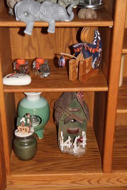 Wood Shelf and Contents