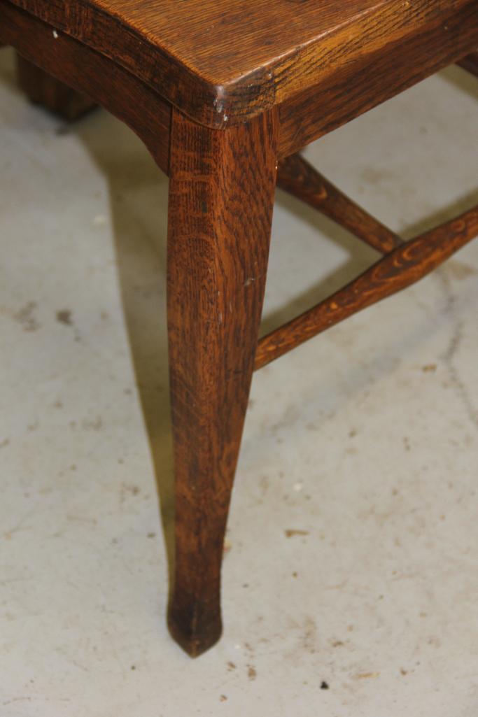 Antique Wood Table and Chair