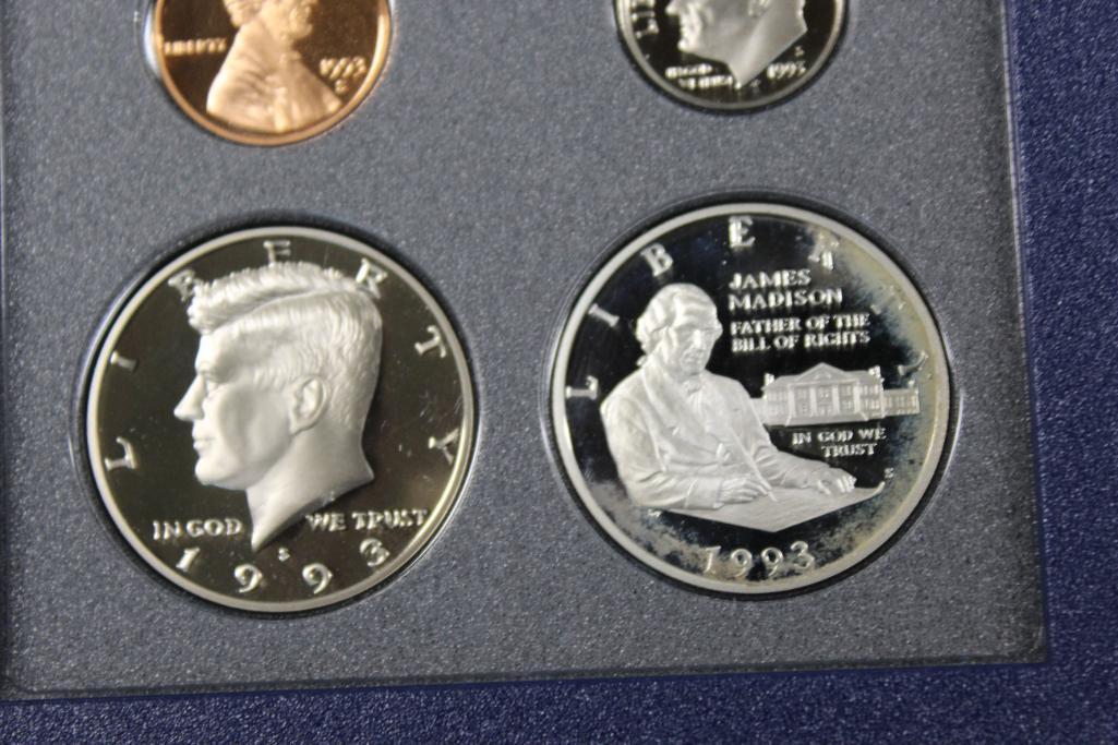 1993-S US Mint Prestige Set in Book-Style Case