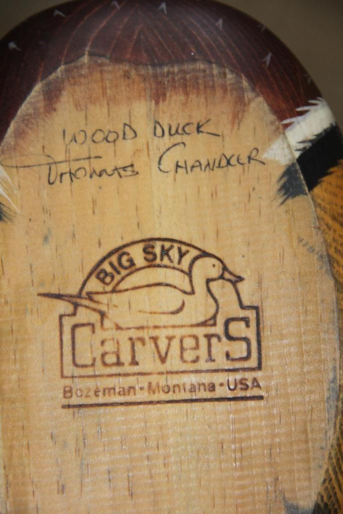 Big Sky Carvers Signed Wood Duck Decoy