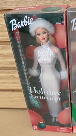 Holiday Excitement & Holiday Surprise Barbies