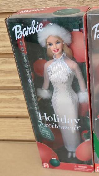 Holiday Excitement & Holiday Surprise Barbies