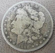 One 1888 "O" Morgan Silver Dollar Coin