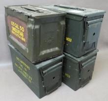 Four Steel 50 Cal Ammo Cans