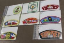 8 BSA Patches from Sam Houston, Samoset, and Other Councils