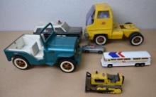 Four Tonka Toys & Two Corgi Cars