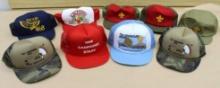 9 Mixed Scouting Hats