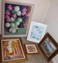 Five Pieces of Mixed Styles of Original Art and Prints