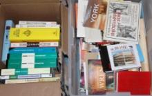 Box and Tub with Books and Pamphlets on Travel and Languages