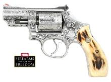 Custom Engraved Smith & Wesson Model 66-3 Double Action Revolver