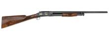 Custom Engraved and Gold Inlaid Winchester Model 1897 Black Diamond Trap Shotgun