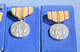 U.S. insignia and medals.