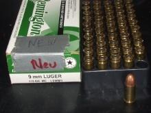 50 Rounds Remington 9mm Luger