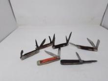 6 assorted pocket knives