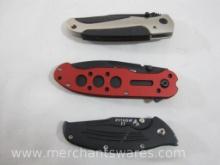 Three Lock Blade Folding Knives includes 2 Colt Knives, Fire Fighter and Python II with Appalachian