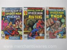 Three Marvel Team-Up Featuring: Spider-Man Comics, Issues No. 67, 68, 70, Mar, Apr, June 1978,