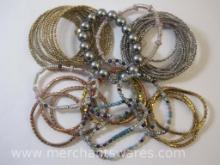 Lot of Assorted Color Bangle Bracelets, 7oz