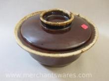 Vintage Hull Crestone Brown Glaze-Ware 1 Qt Covered Casserole Dish, see pictures AS IS, 2 lbs 7 oz