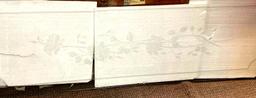 Beautiful Etched Glass Panel 66" x 22"- in great shape