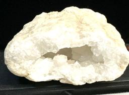 Quartz Crystal Cluster in Opened Geode Translucent with Beautiful Lustrous