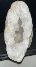Quartz Crystal Cluster in Opened Geode Translucent with Beautiful Lustrous