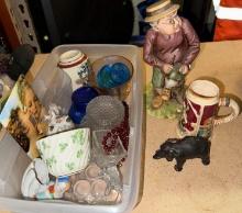 Vintage Collectibles- Beads, Toothpick Holder, Ashley English cup, Elephant and more