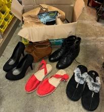 Box Full of Women's Shoes, Heels and Boots size 6