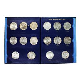 Complete Set of 1921-1935 $1 Peace Silver Dollar Coins in Whitman Album