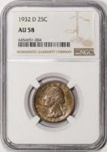 1932-D Washington Quarter Coin NGC AU58