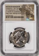281-261 BC Seleucid Kingdom Antiochus I AR Tetradrachm Ancient Coin NGC F