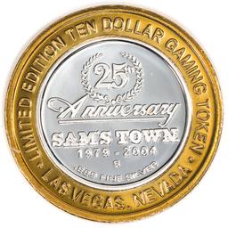 .999 Silver Sam's Town Las Vegas, Nevada $10 Casino Limited Edition Gaming Token