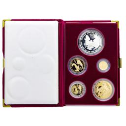 10th Anniversary 1995-W American Eagle (5) Coin Set w/Box
