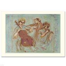 Edna Hibel (1917-2014) "Trio" Limited Edition Lithograph on Paper