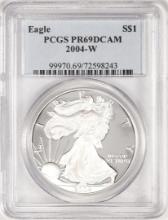 2004-W $1 Proof American Silver Eagle Coin PCGS PR69DCAM
