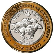 .999 Silver Four Queens Casino Hotel Las Vegas $10 Limited Edition Gaming Token