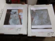 (2) Boxes of Collectible Crystal Dishes (Boxes 9 and 10) (Garage)
